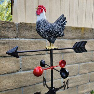 60" Weathervane Metal Murray-ROOSTER Stake, Garden Deco